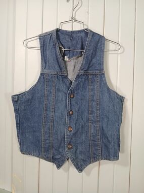 Vintage GWG Scrubbies Classic  Denim Button-Up Vest